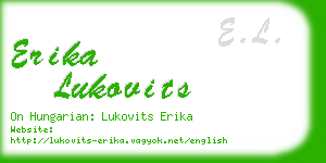 erika lukovits business card